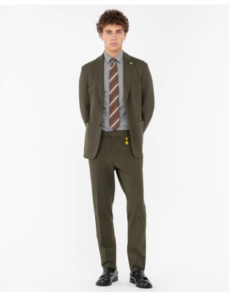 Tirenna: Manuel ritz pantalone jersey punto milano verde P1858MC