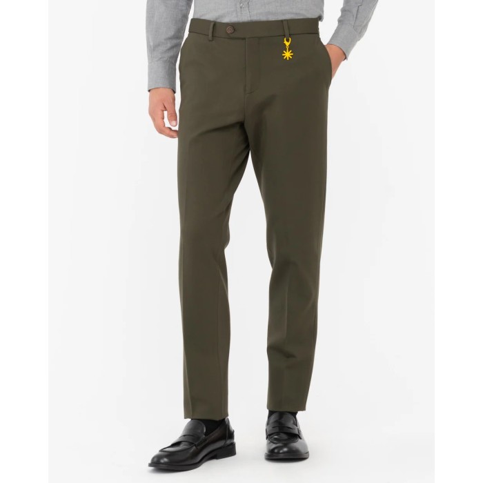 Tirenna: Manuel ritz pantalone jersey punto milano verde P1858MC
