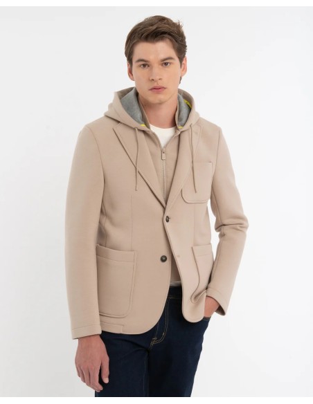Tirenna: Manuel ritz giacca cappuccio jersey G2448C