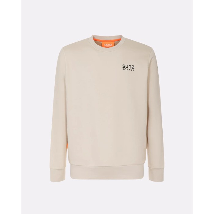 SunS - GIPO PRINT -  felpa giro beige