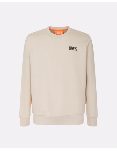 SunS - GIPO PRINT -  felpa giro beige